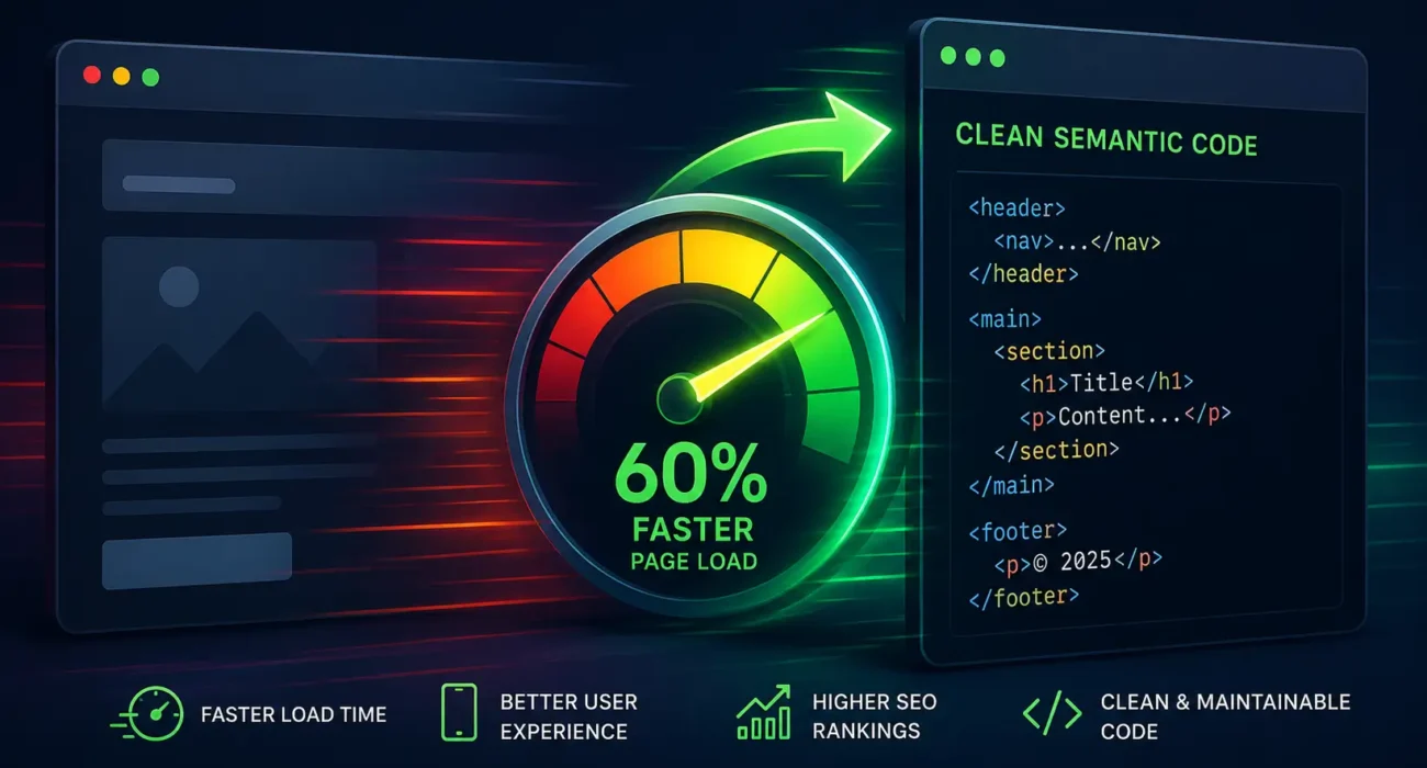How We Optimized Page Load Speeds by 60% with Clean Semantic Code