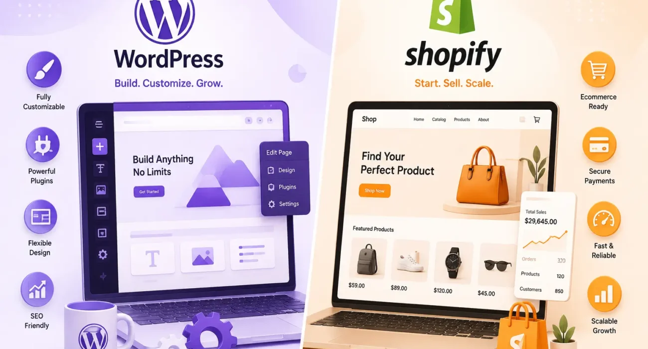 Custom themes and robust e-commerce setups that drive sales.